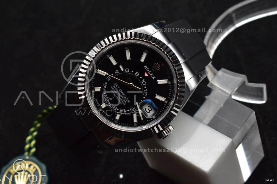 A23J ZF Strap (Gain Black on Best Sky-Dweller SS 336239 Edition Dial Weight) Oysterflex 1:1 0404